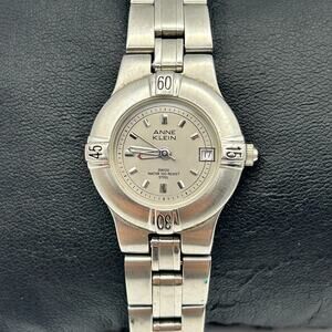 Anne Klein Silver Tone Stainless Steel WR Women’s Watch, 26mm
